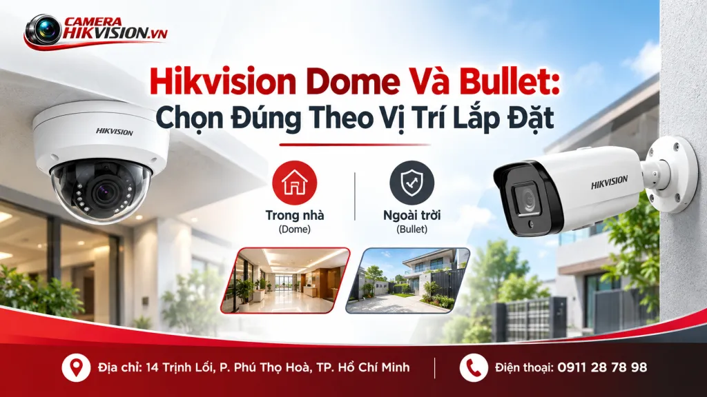 Hikvision Dome Và Bullet: Chọn Đúng Theo Vị Trí Lắp Đặt