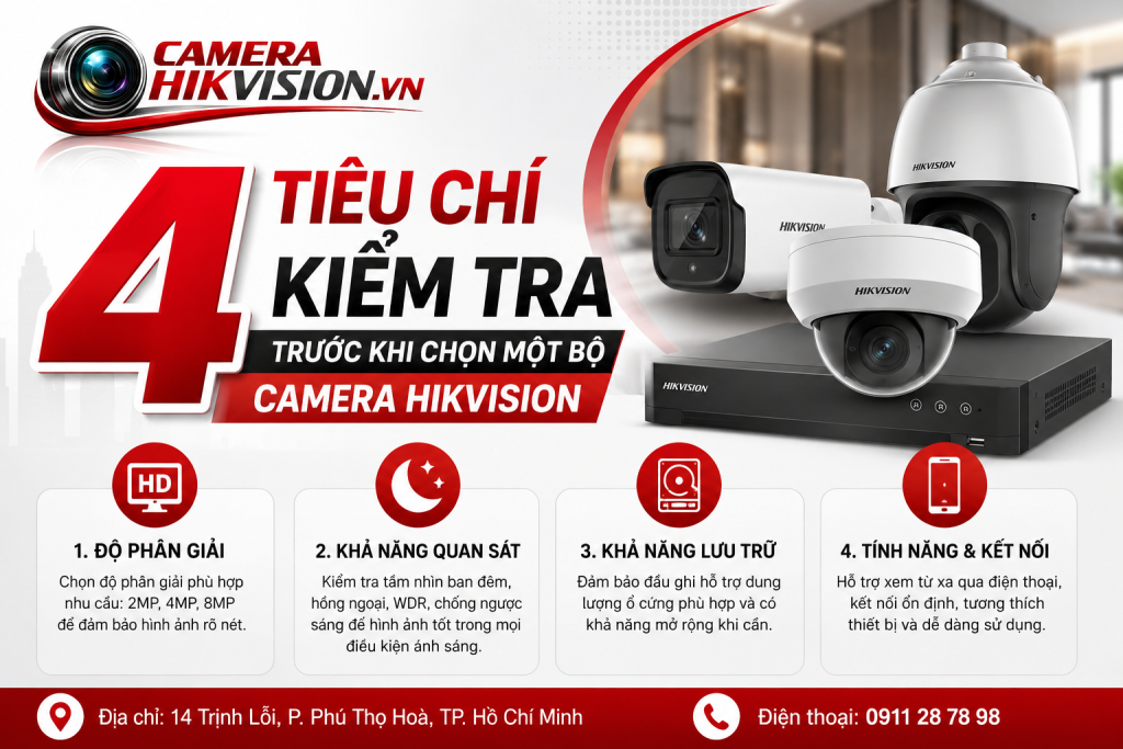 4 tiêu chí kiểm tra trước khi chọn một bộ camera Hikvision