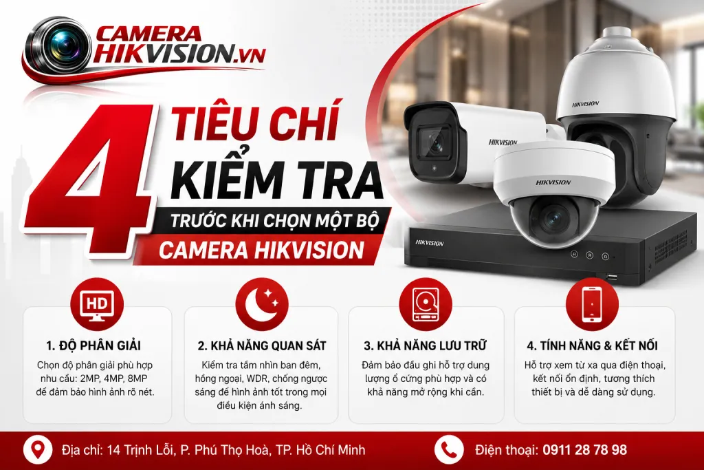 4 tiêu chí kiểm tra trước khi chọn một bộ camera Hikvision