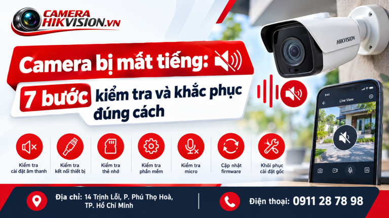 Camera bị mất tiếng: 7 bước kiểm tra và khắc phục đúng cách