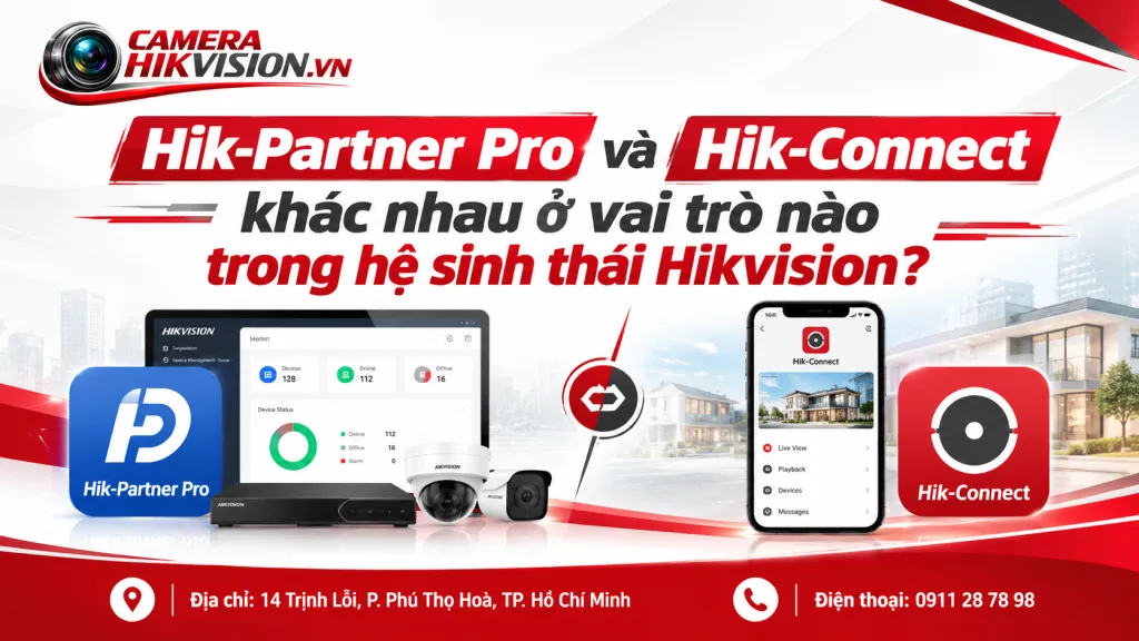Hik-Partner Pro và Hik-Connect khác nhau ở vai trò nào trong hệ sinh thái Hikvision?