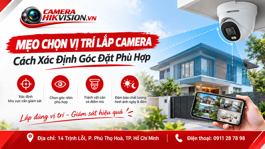Mẹo Chọn Vị Trí Lắp Camera: Cách Xác Định Góc Đặt Phù Hợp