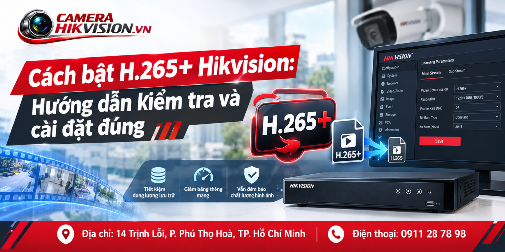 Cách bật H.265+ Hikvision: Hướng dẫn kiểm tra và cài đặt đúng