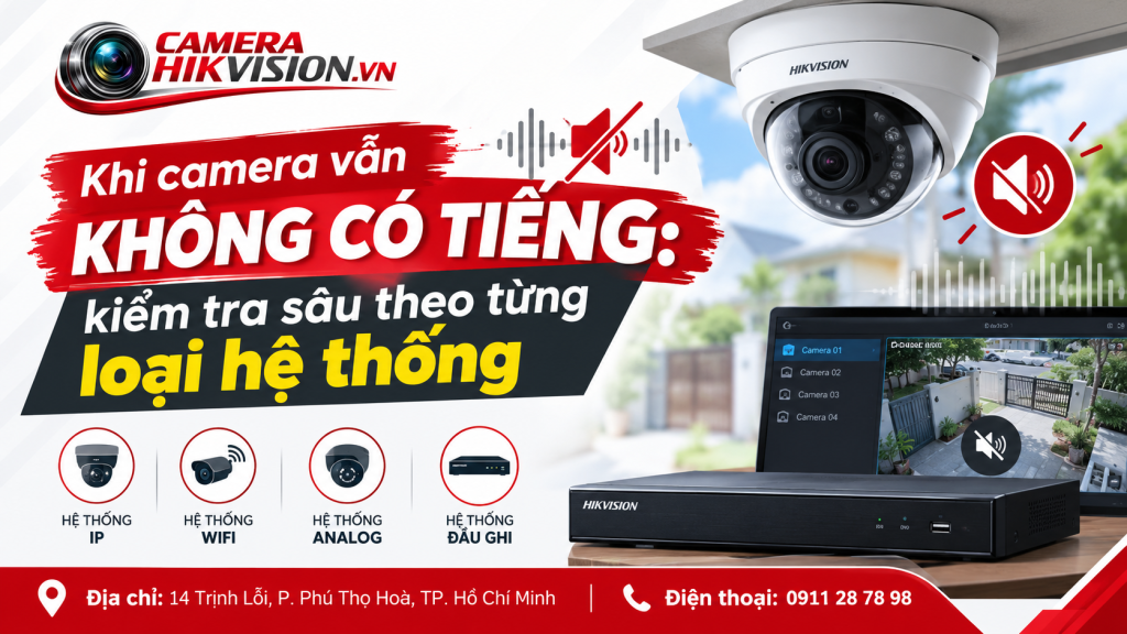 Khi camera vẫn không có tiếng: kiểm tra sâu theo từng loại hệ thống