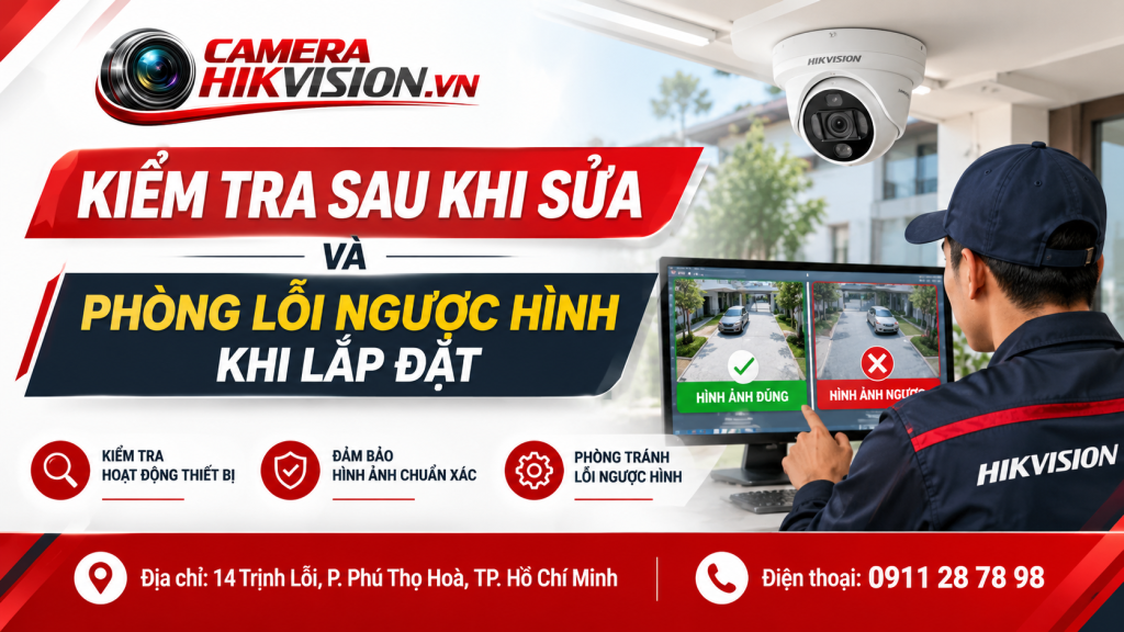 Kiểm tra sau khi sửa và phòng lỗi ngược hình khi lắp đặt