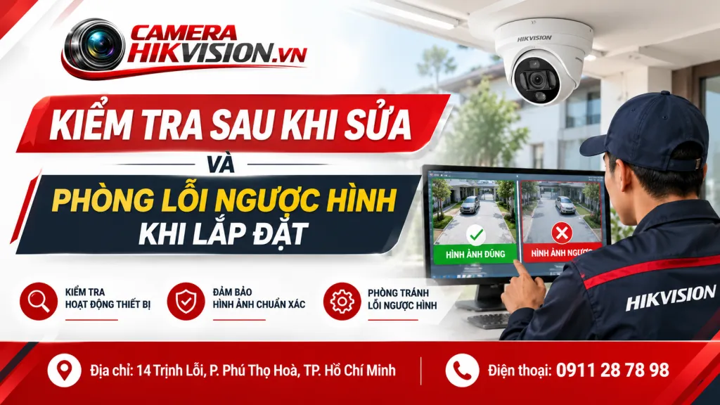 Kiểm tra sau khi sửa và phòng lỗi ngược hình khi lắp đặt