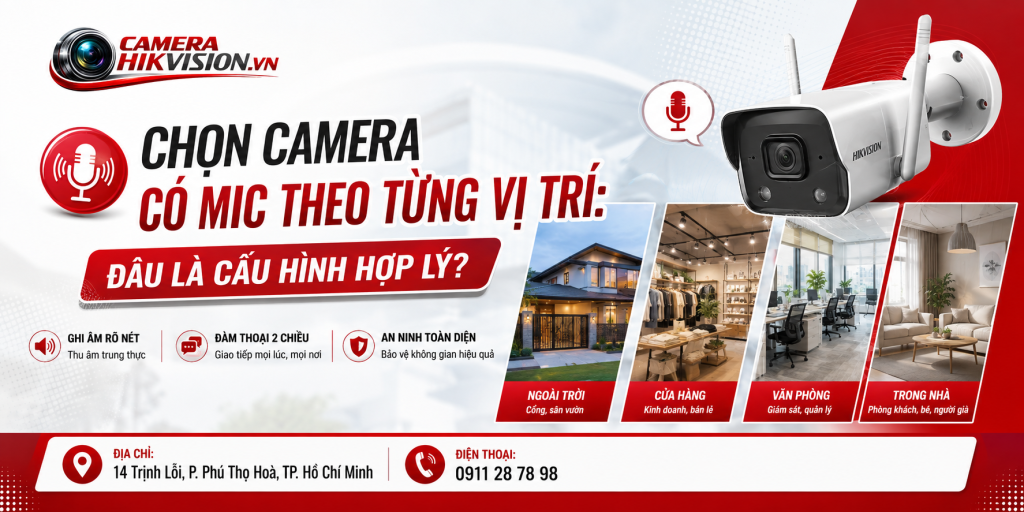 Chọn camera có mic theo từng vị trí: đâu là cấu hình hợp lý?