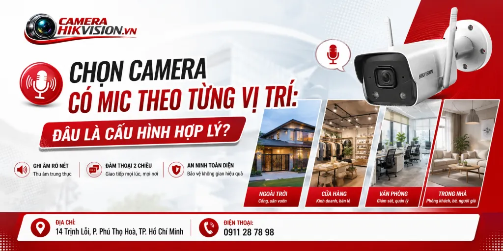 Chọn camera có mic theo từng vị trí: đâu là cấu hình hợp lý?