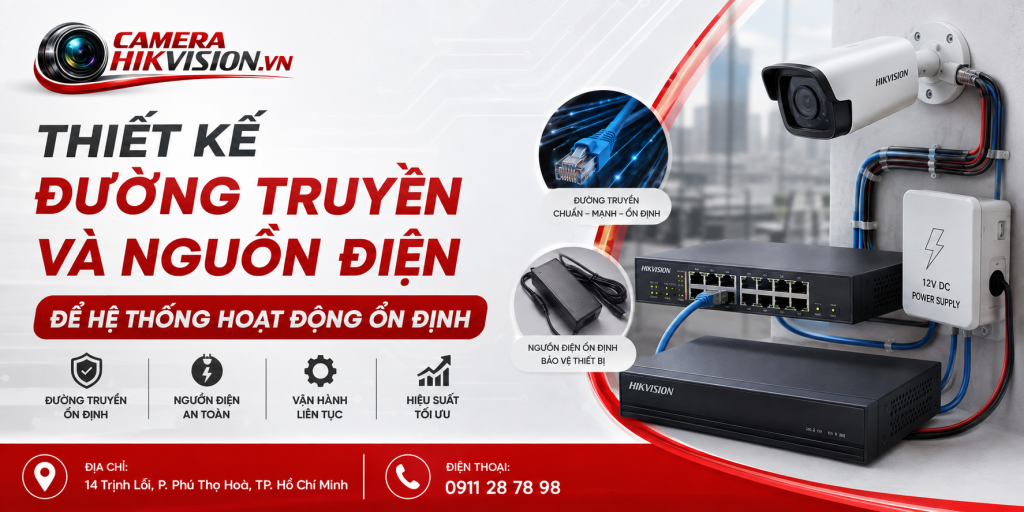 Thiết kế đường truyền và nguồn điện để hệ thống hoạt động ổn định