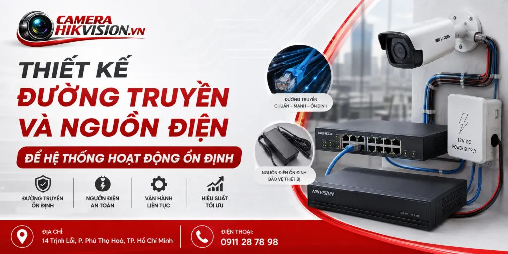 Thiết kế đường truyền và nguồn điện để hệ thống hoạt động ổn định