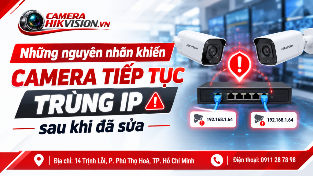 Những nguyên nhân khiến camera tiếp tục trùng IP sau khi đã sửa