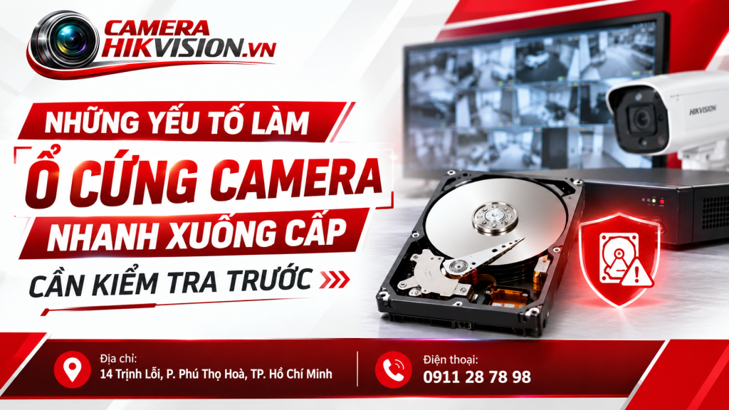 Những yếu tố làm ổ cứng camera nhanh xuống cấp cần kiểm tra trước
