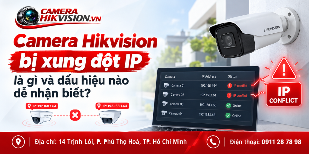 Camera Hikvision bị xung đột IP là gì và dấu hiệu nào dễ nhận biết?
