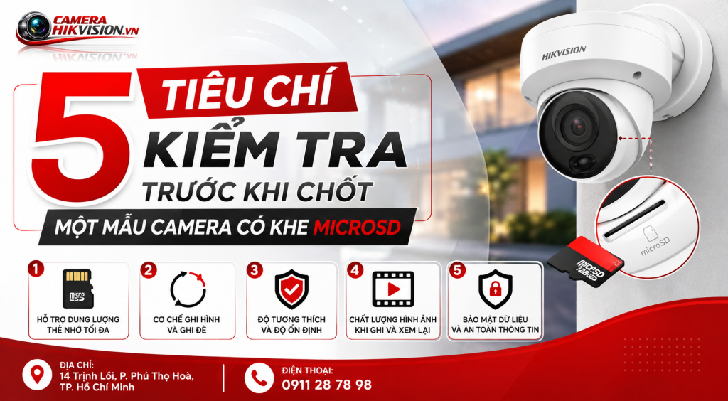 5 tiêu chí kiểm tra trước khi chốt một mẫu camera có khe microSD