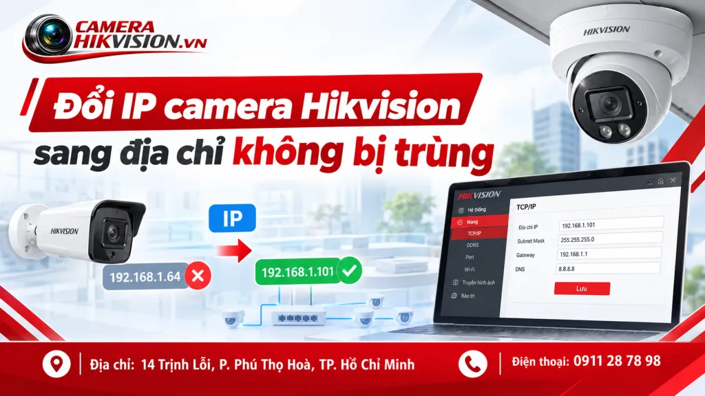 Đổi IP camera Hikvision sang địa chỉ không bị trùng