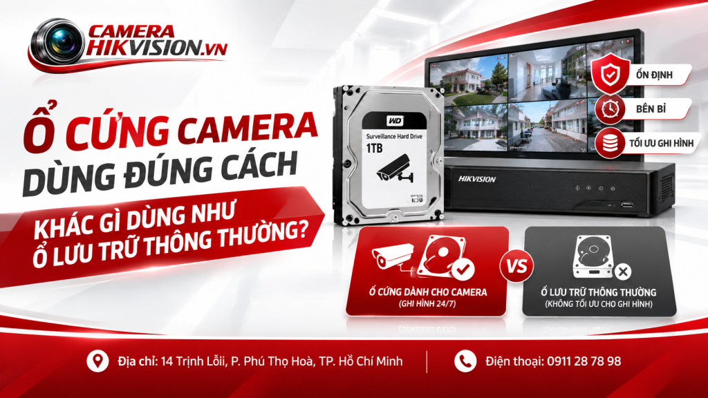 Ổ cứng camera dùng đúng cách khác gì dùng như ổ lưu trữ thông thường?
