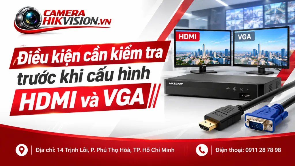Điều kiện cần kiểm tra trước khi cấu hình HDMI và VGA