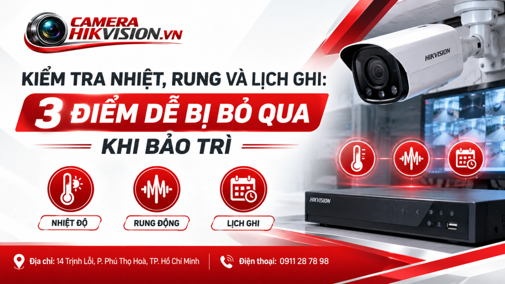 Kiểm tra nhiệt, rung và lịch ghi: 3 điểm dễ bị bỏ qua khi bảo trì