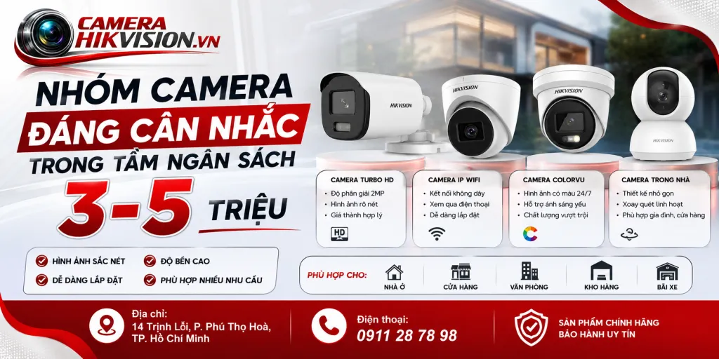 Nhóm camera đáng cân nhắc trong tầm ngân sách 3-5 triệu