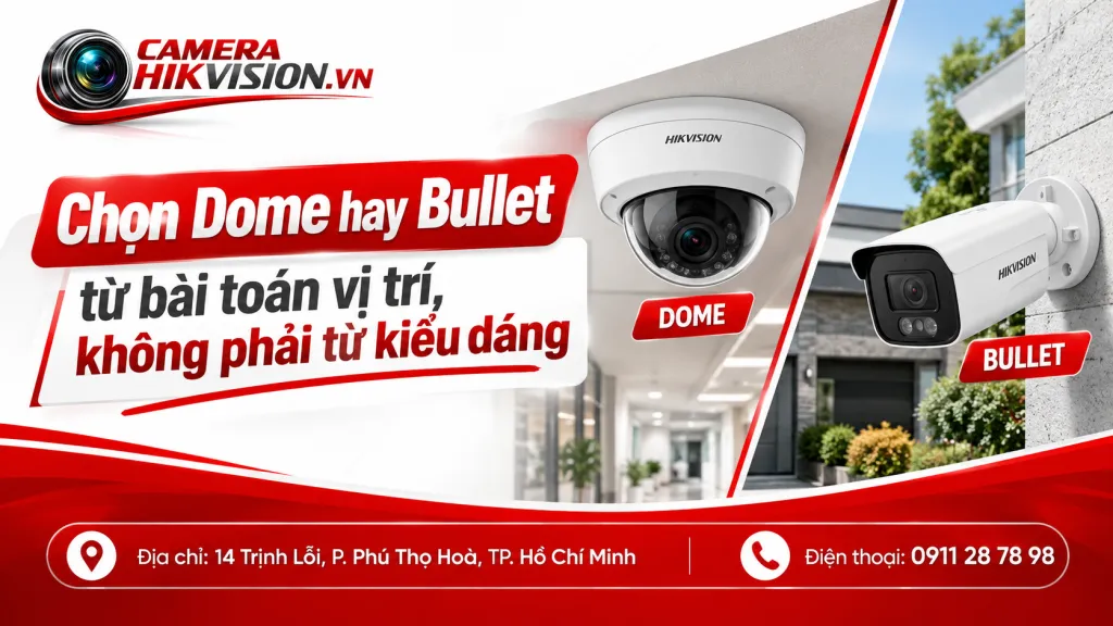 Chọn Dome hay Bullet từ bài toán vị trí, không phải từ kiểu dáng
