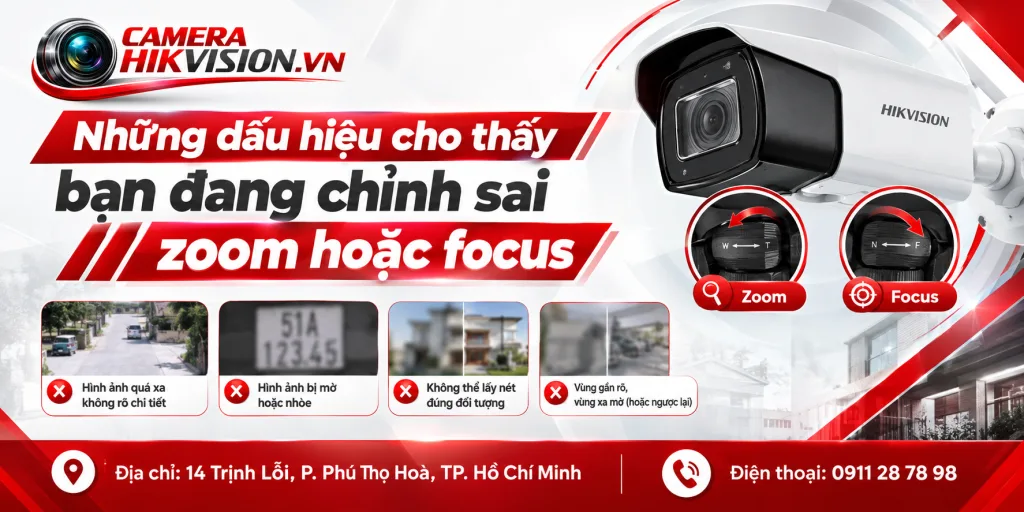 Những dấu hiệu cho thấy bạn đang chỉnh sai zoom hoặc focus